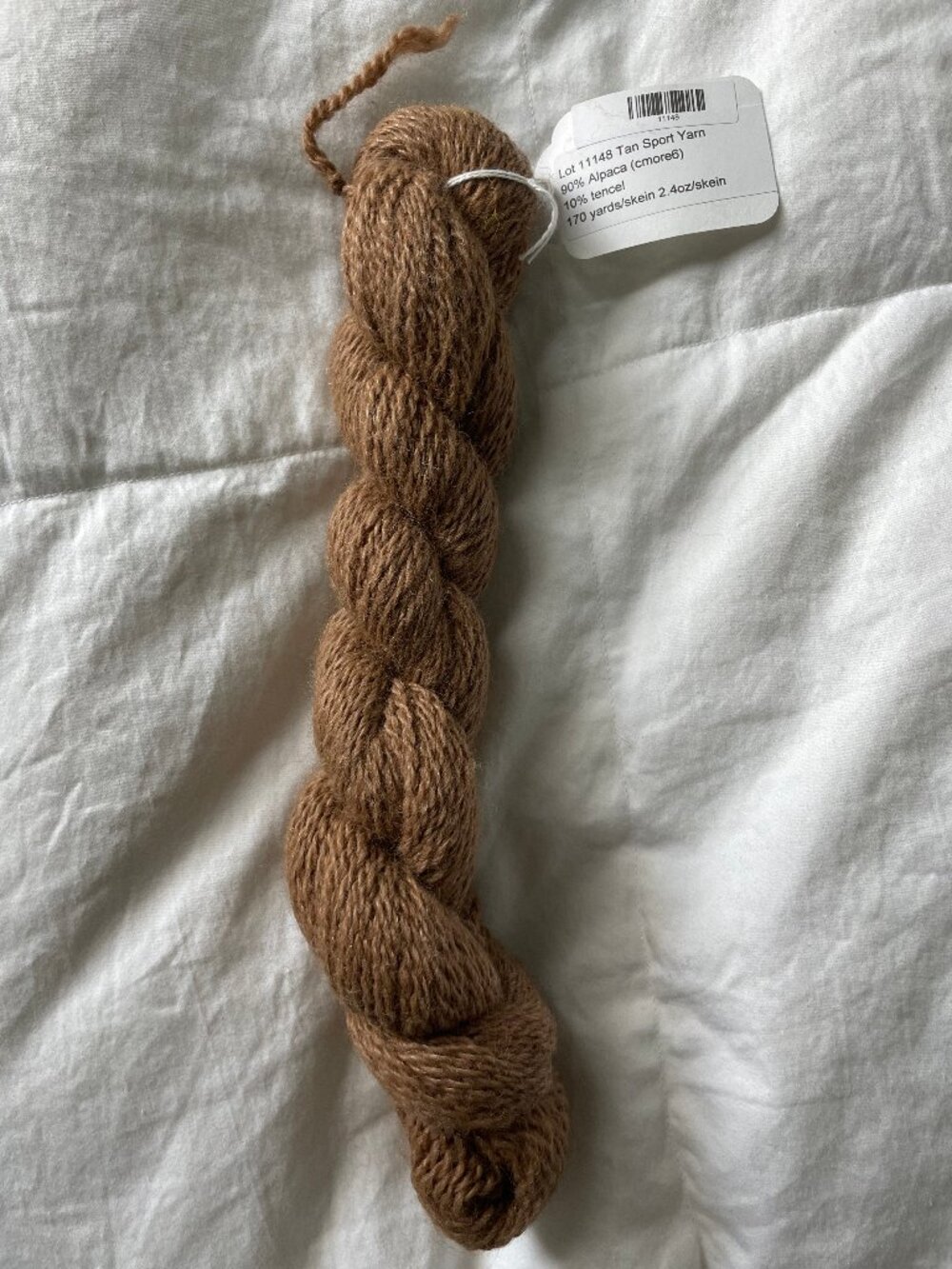 ZZ Fiberworks Alpaca Sport Weight Yarn Brown